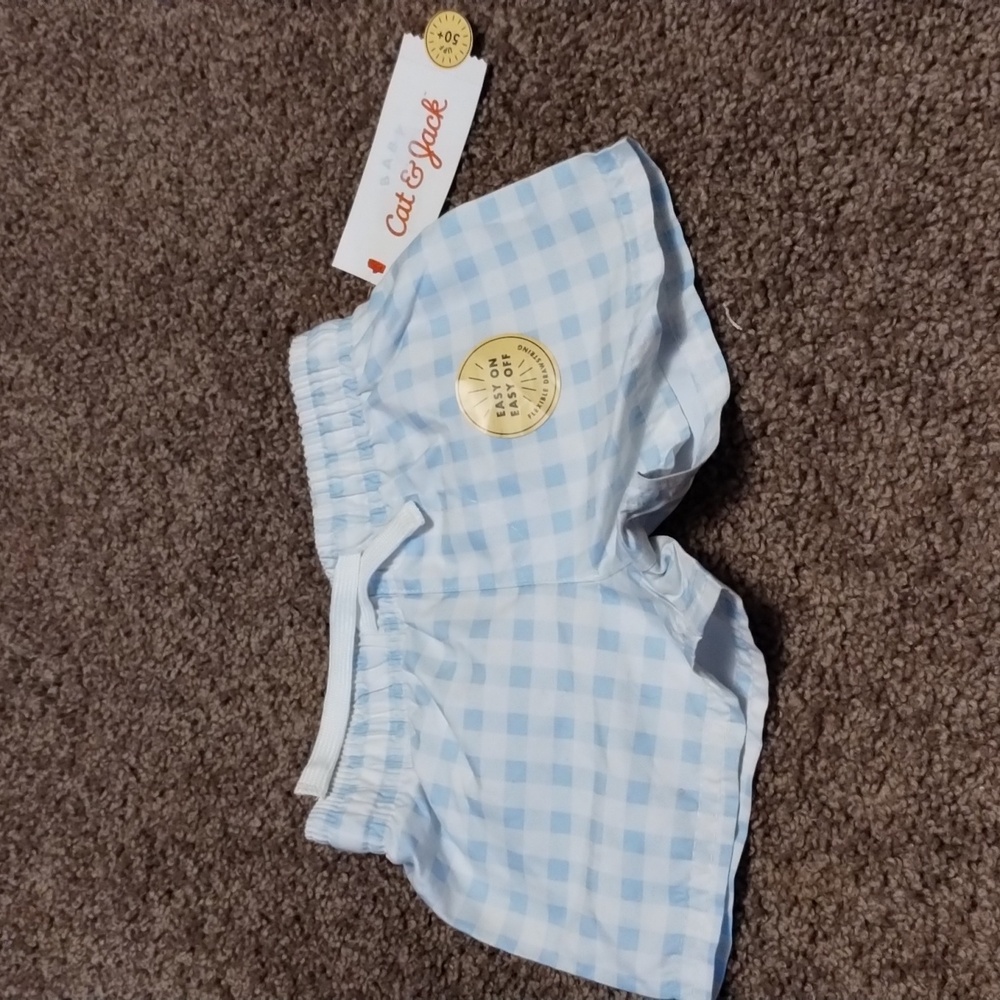 Cat & Jack baby swim shorts flexible drawstring size0-3M